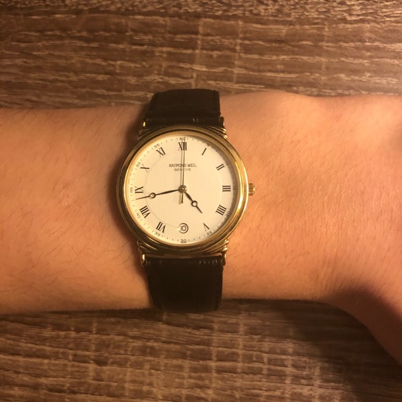 Raymond Weil 30mm gold plated watch.